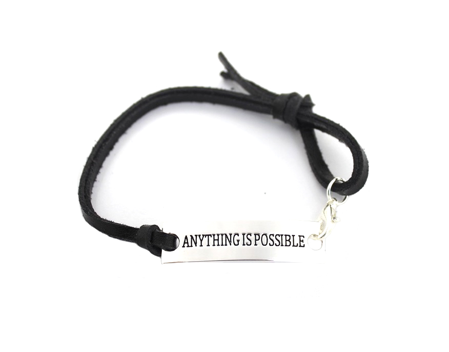 Anything Possible Leather Bracelet