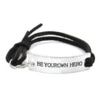 Be Your Own Hero Leather Bracelet