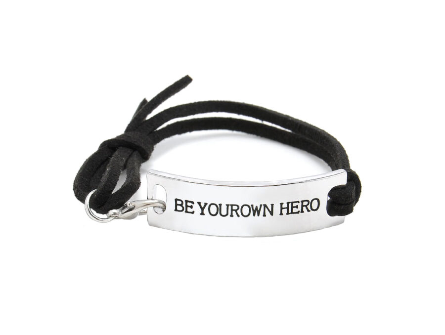 Be Your Own Hero Leather Bracelet