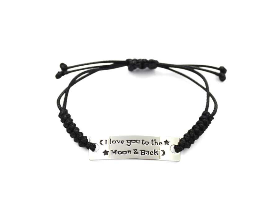 I Love You to Moon & Back Cord Bracelet
