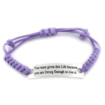 Strong Enough to Live It Cord Bracelet