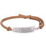 Love Me When I Least Deserve It Leather Bracelet