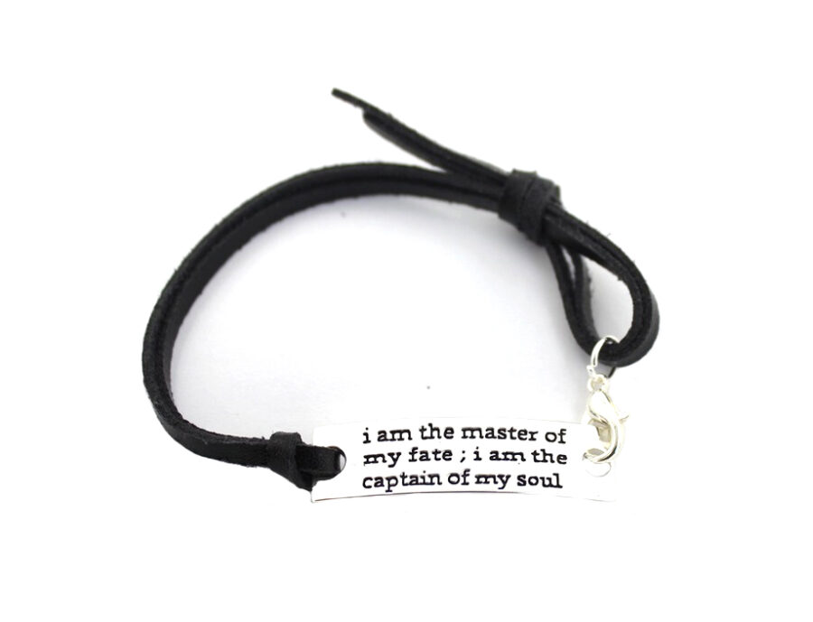 I'm the Master of My Fate Leather Bracelet