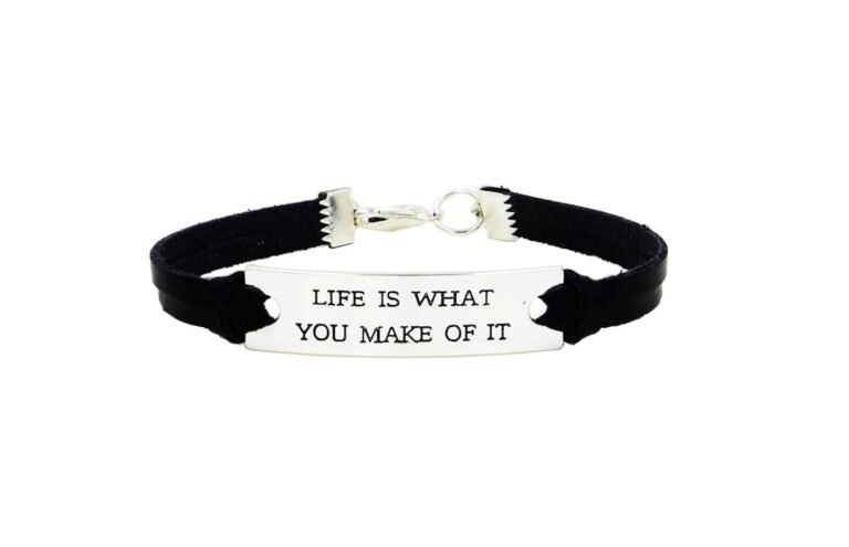 Life Is What You Make Of It Leather Bracelet