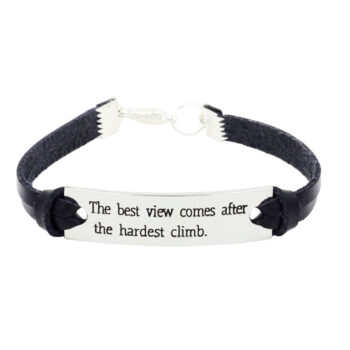 The Best View Comes After Hardest Climb Leather Bracelet