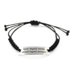 Love Beyond Words Missed Beyond Measures Leather Bracelet