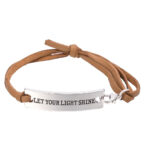 Let Your Light Shine Leather Bracelet