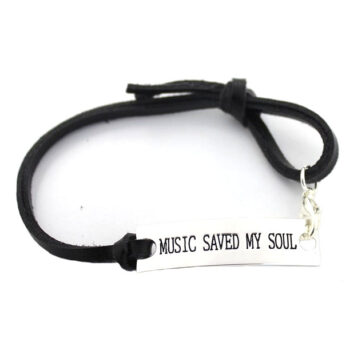 Music Saved My Soul Leather Bracelet