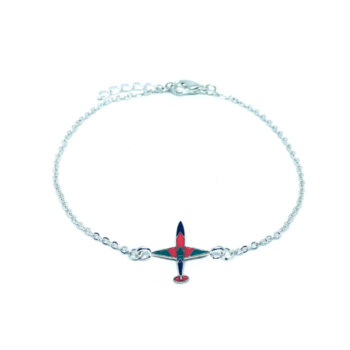 Enamel Airplane Chain Bracelet