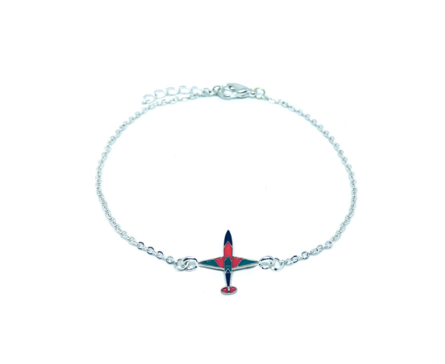 Enamel Airplane Chain Bracelet