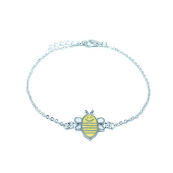 Enamel Bee Chain Bracelet