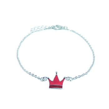 Enamel Crown Chain Bracelet