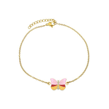 Multi color Butterfly Chain Bracelet