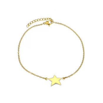Yellow Enamel Star Chain Bracelet