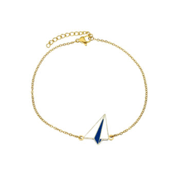 Airplane Gold plated Chain Bracelet
