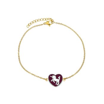 Enamel Unicorn Chain Bracelet