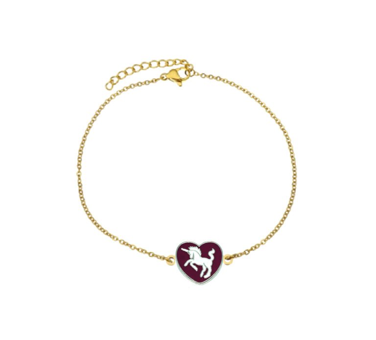 Enamel Unicorn Chain Bracelet