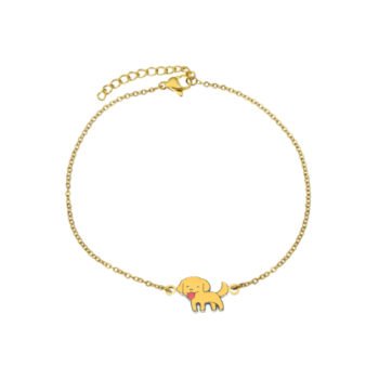 Enamel Dog Chain Bracelet