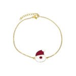 Enamel Santa Chain Bracelet