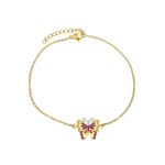 Butterfly Gold plated Chain Bracelet