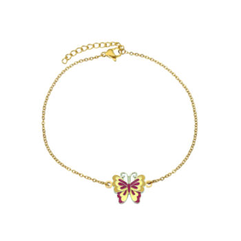 Butterfly Gold plated Chain Bracelet
