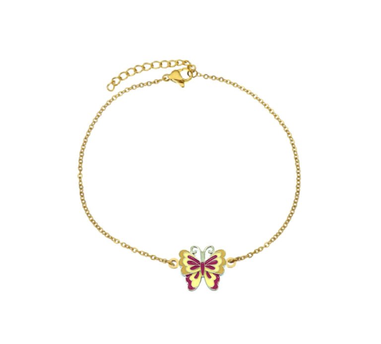 Butterfly Gold plated Chain Bracelet