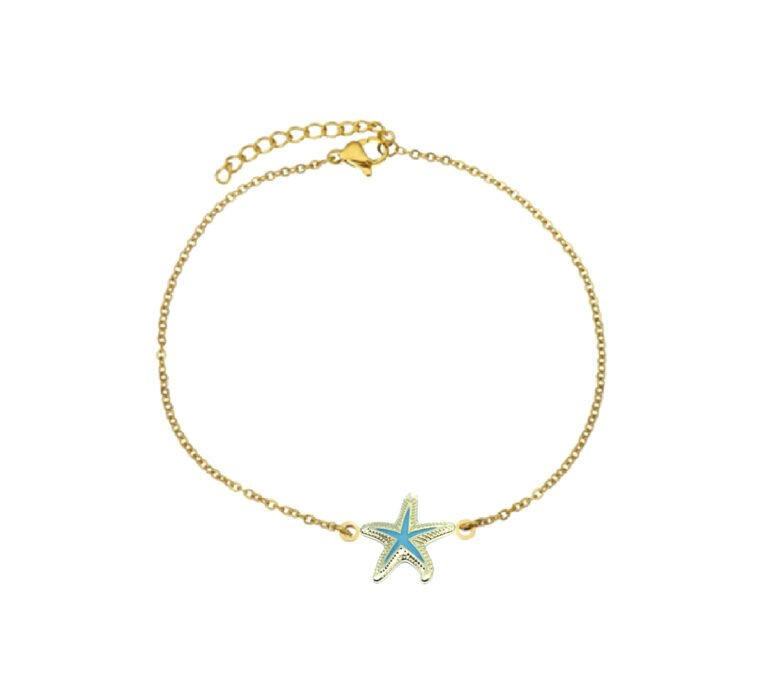 Enamel Starfish Chain Bracelet