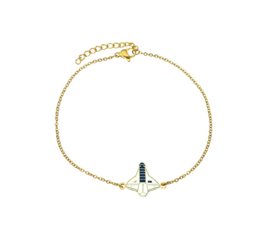 Space Shuttle Charm Chain Bracelet