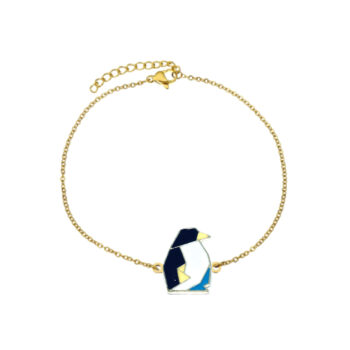 Penguins Gold plated Charm Chain Bracelet