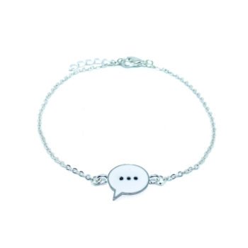 Enamel Semicolon Charm Chain Bracelet