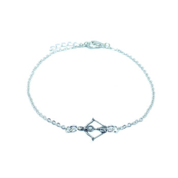 Arrow Silver plated Charm Chain Bracelet