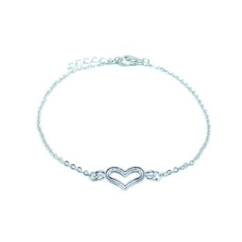 Heart Charm Chain Bracelet