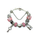 Heart Love Bead Lock & Key Charm European Bracelet
