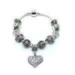 Crystal Heart European Bracelet