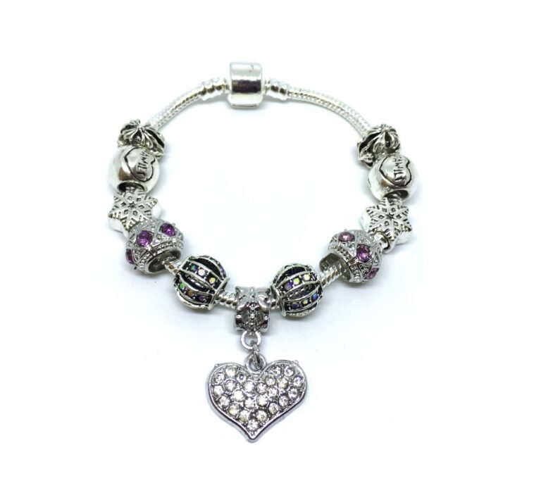 Crystal Heart European Bracelet