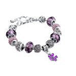 Purple European Charm Bracelet