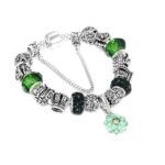 Green European Charm Bracelet