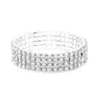 Four Row Rhinestone Bracelet