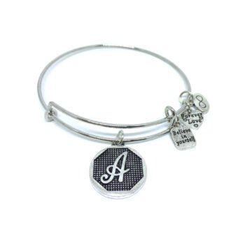 Expandable Initial Charm Bracelet