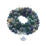 Natural 108 Agate Beads Buddha Charm Stretch Bracelet