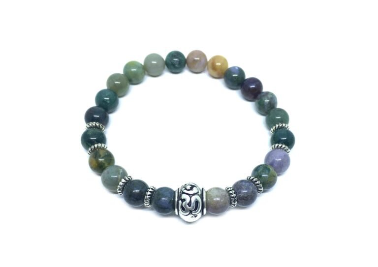 Agate Om Yoga Bracelet