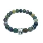 Agate Bead Leopard Bracelet