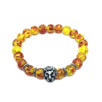 Amber Stone Bracelet Mens