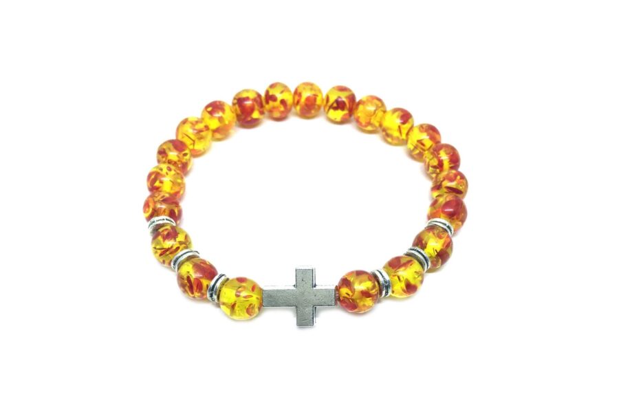 Amber Cross Bracelet