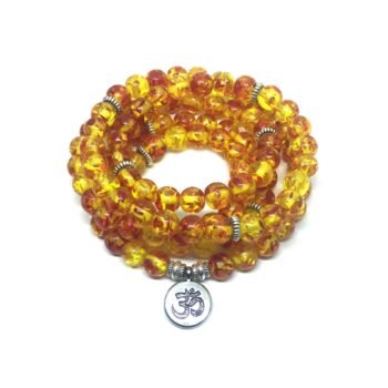 108 Amber Bead Bracelet