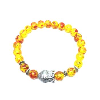 Amber Buddha Bracelet