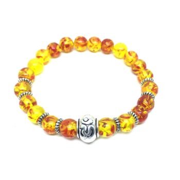 Amber Om Bracelet