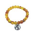 Amber Earth Charm Bracelet