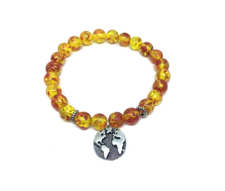 Amber Earth Charm Bracelet