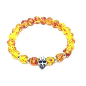 Amber Skull Bracelet